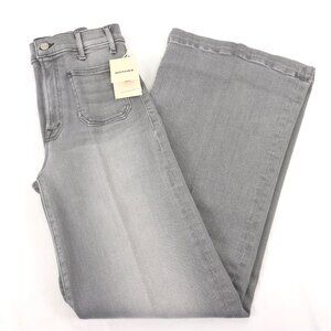 MOTHER Gray Flare Wide Leg Jeans